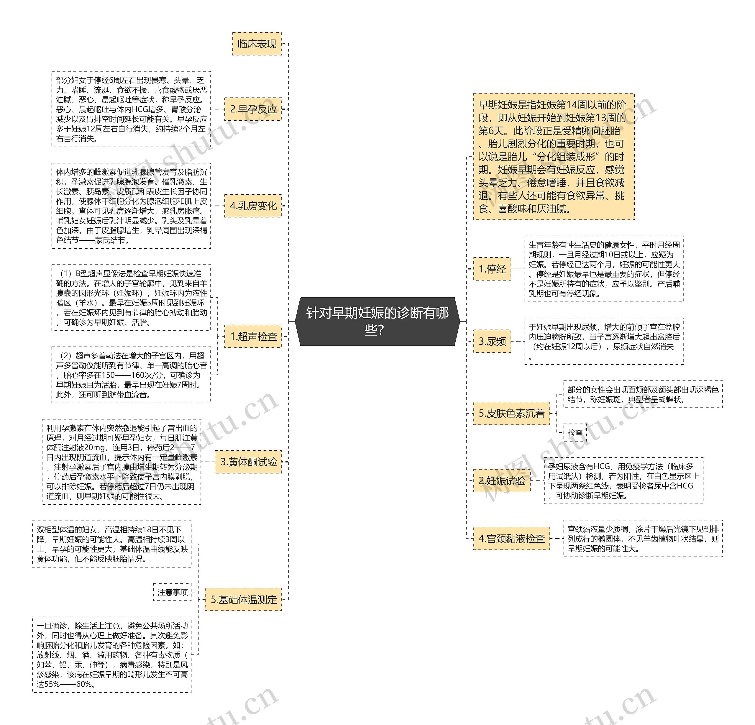 针对早期妊娠的诊断有哪些？