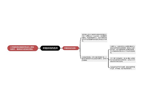 种植系统的选择