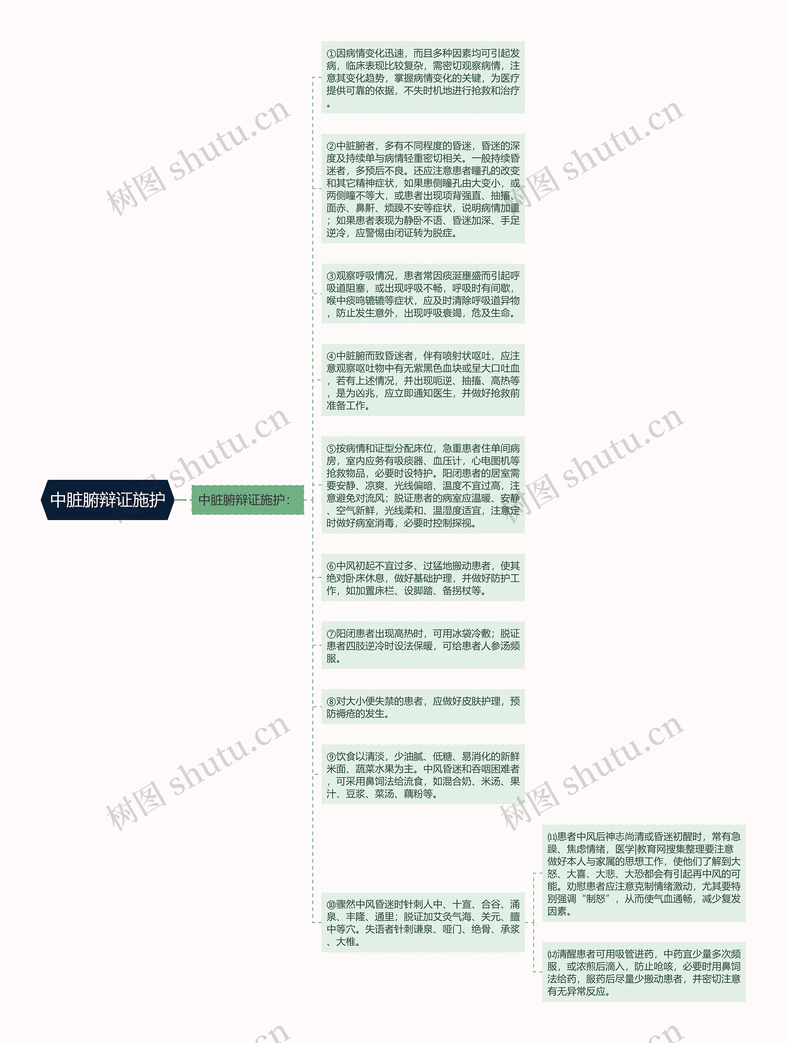 中脏腑辩证施护思维导图