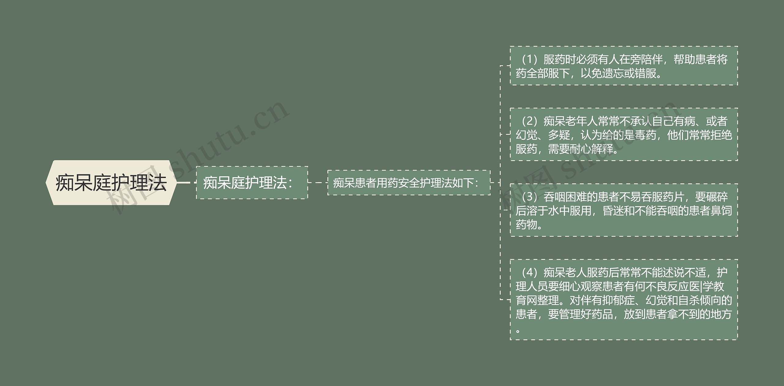 痴呆庭护理法思维导图