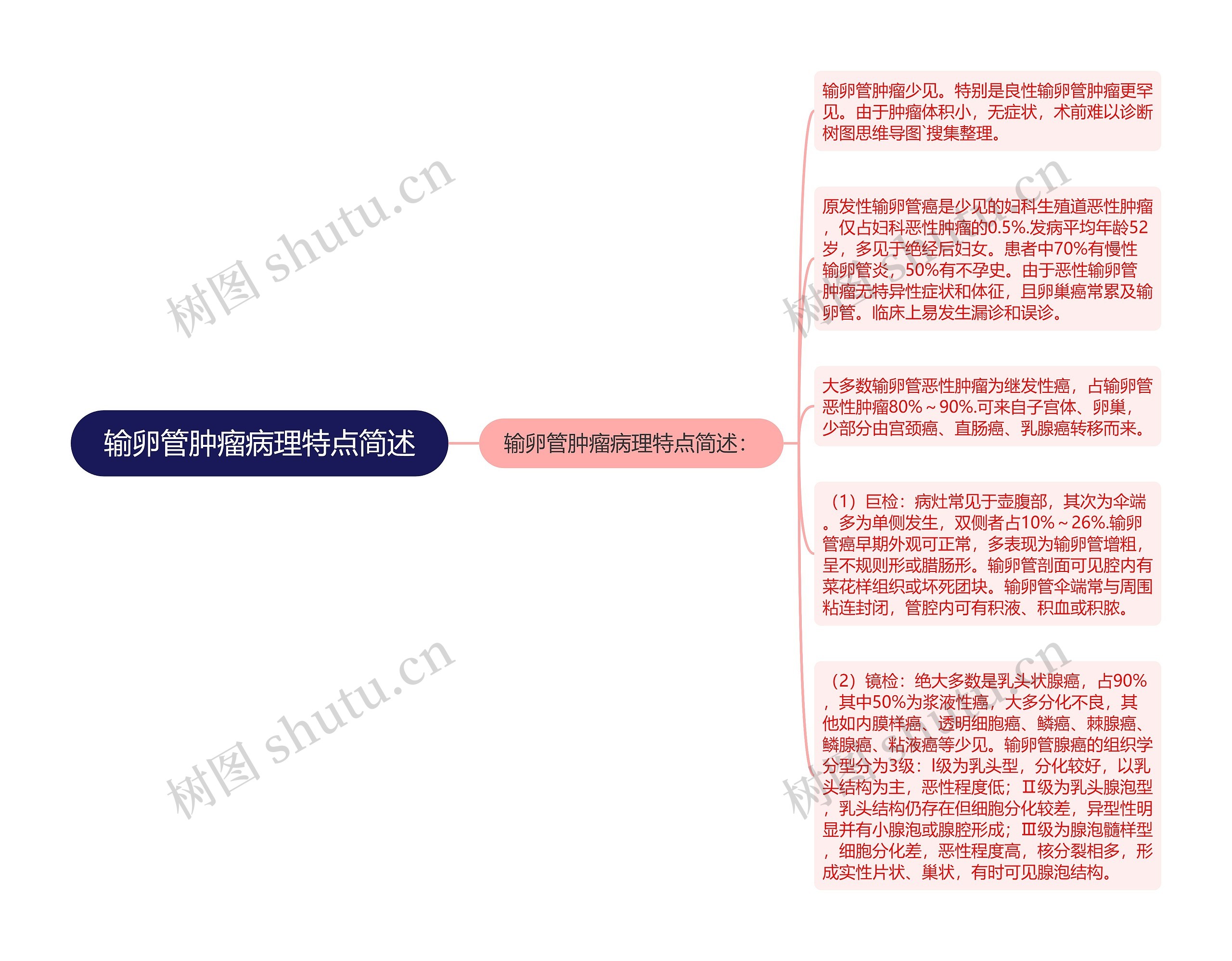 输卵管肿瘤病理特点简述 输卵管肿瘤病理特点简述