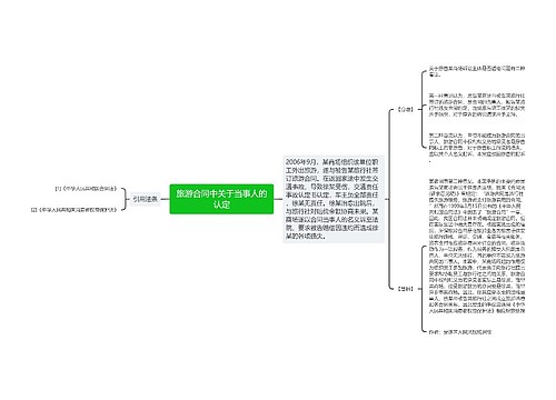 旅游合同中关于当事人的认定