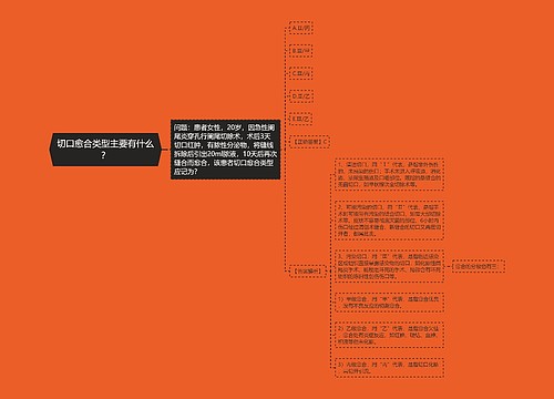 切口愈合类型主要有什么？