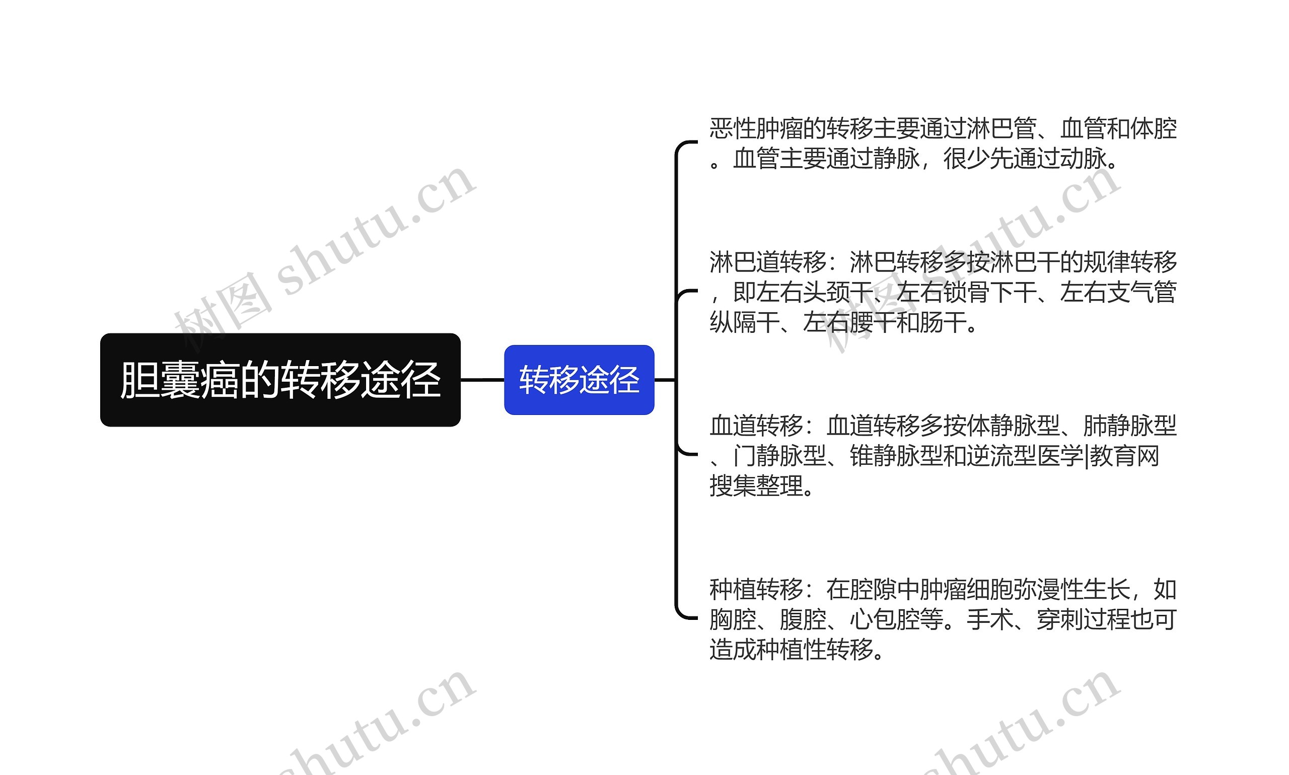 胆囊癌的转移途径