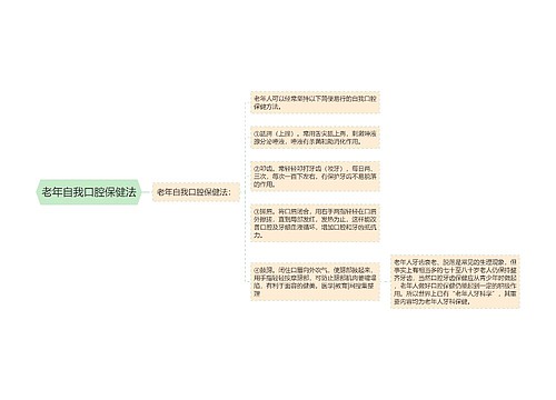 老年自我口腔保健法