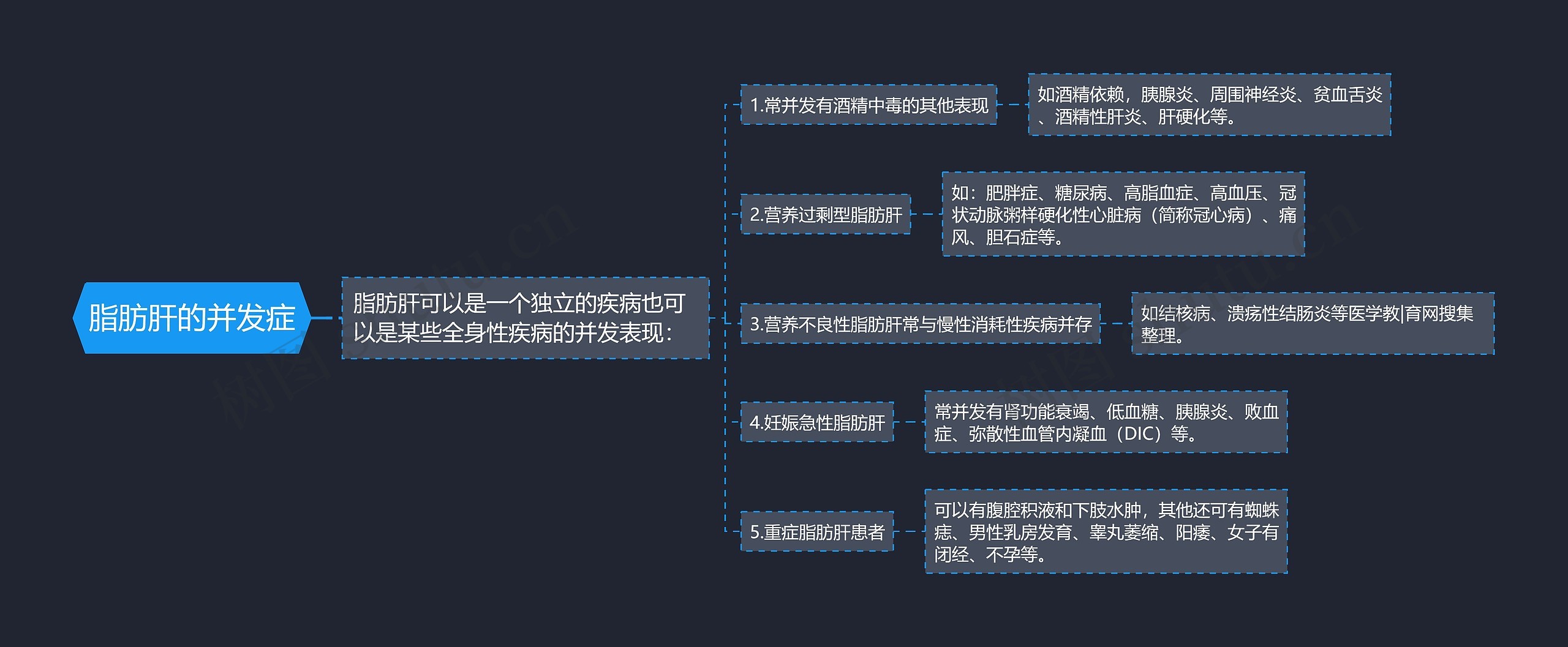 脂肪肝的并发症思维导图