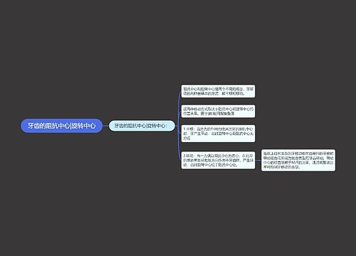 牙齿的阻抗中心|旋转中心