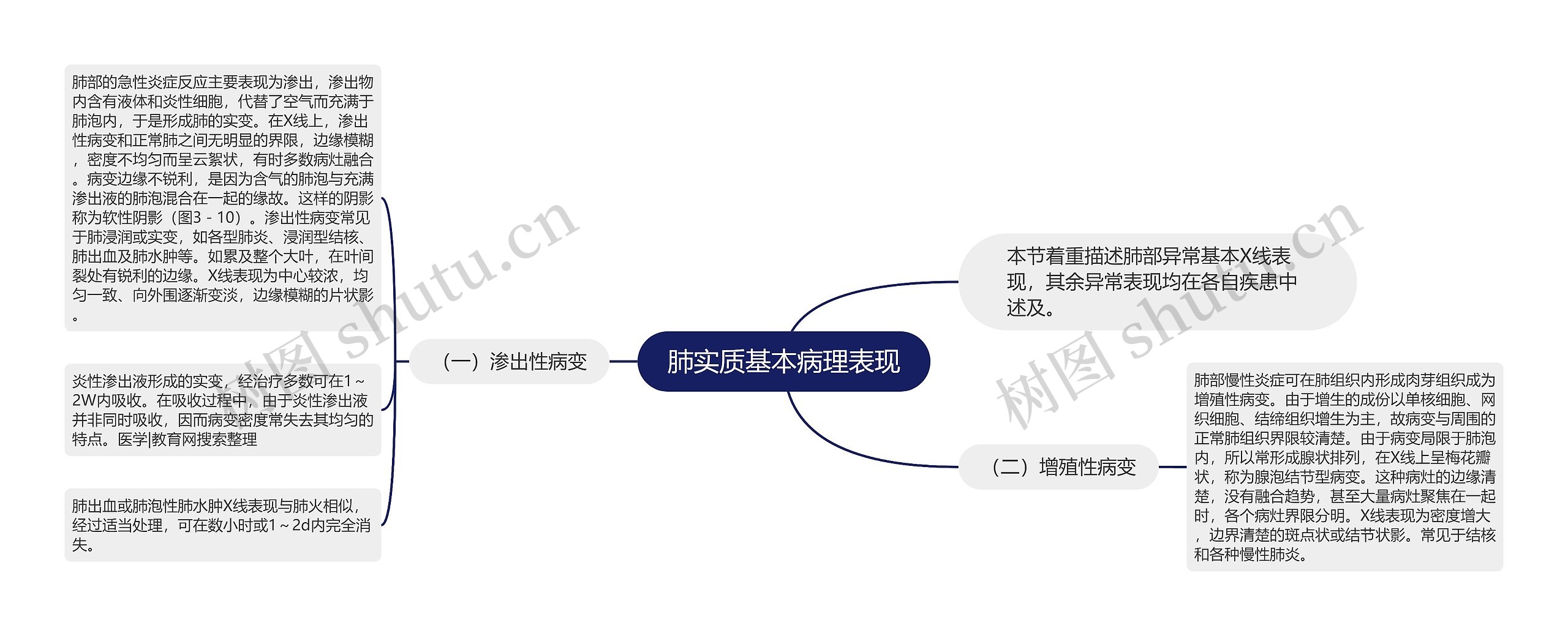 肺实质基本病理表现