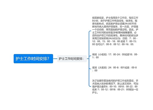 护士工作时间安排？