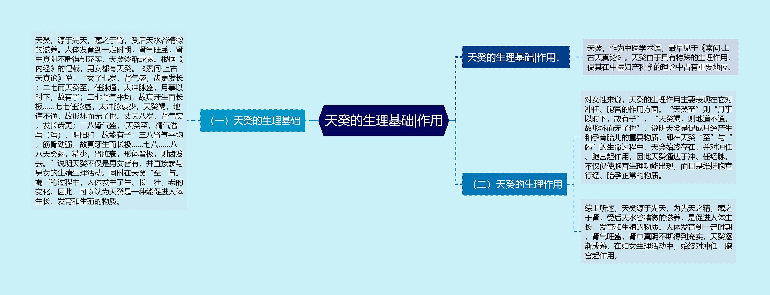 天癸的生理基础|作用思维导图