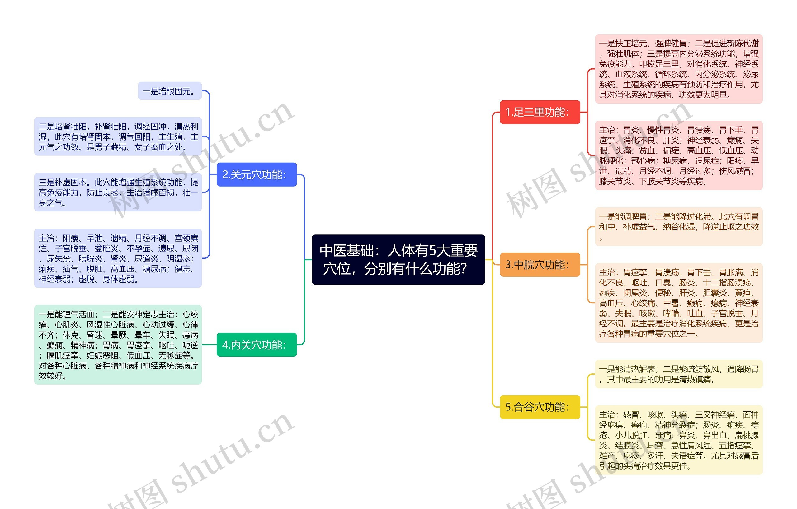 中医基础:人体有5大重要穴位,分别有什么功能? 中医基础:人体有5大重要穴位,分别有什么功能?