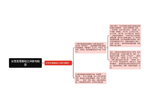 女性生理基础之冲脉与胞宫