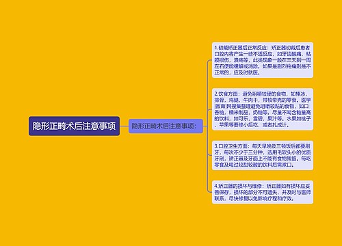 隐形正畸术后注意事项