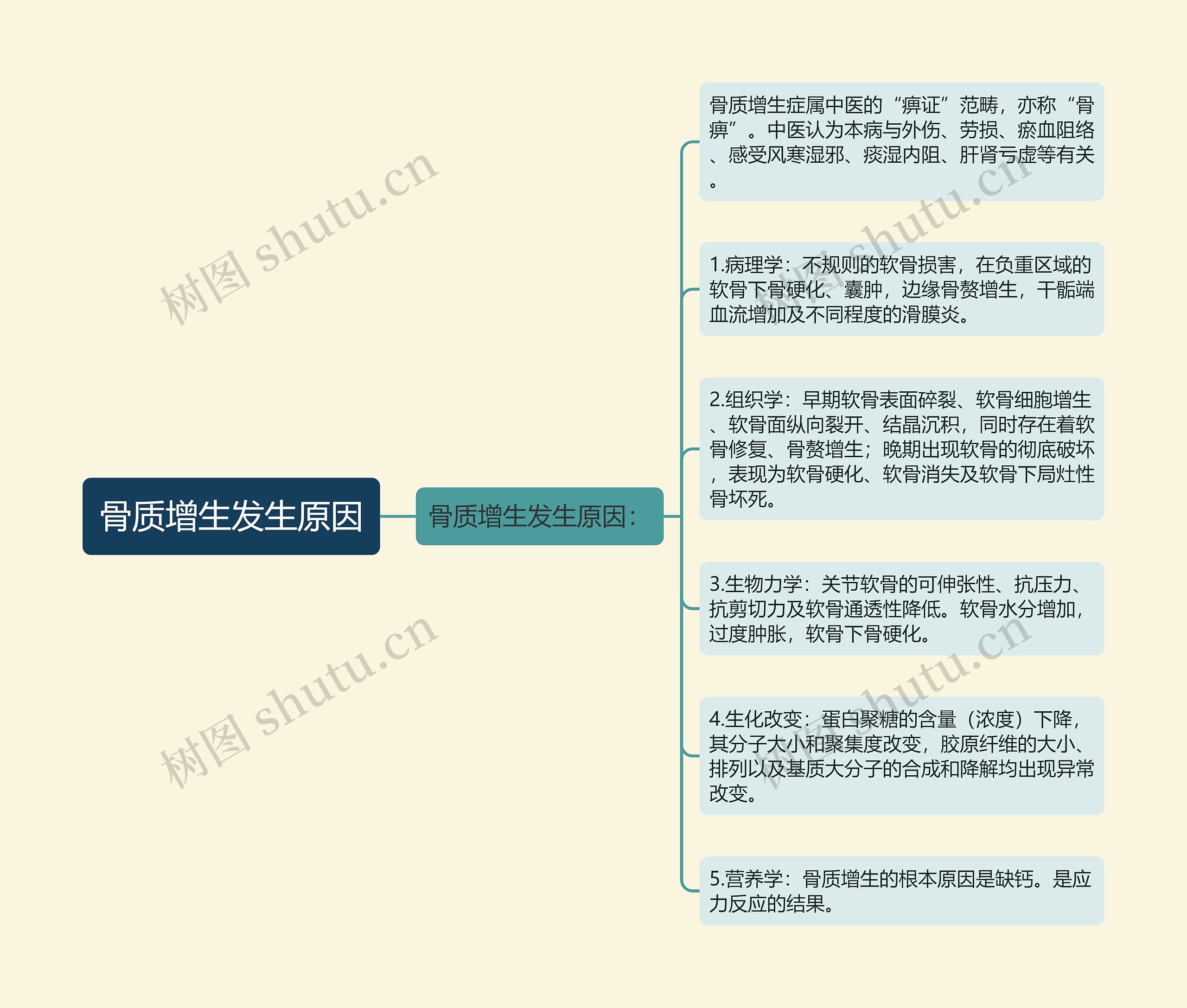 骨质增生发生原因思维导图