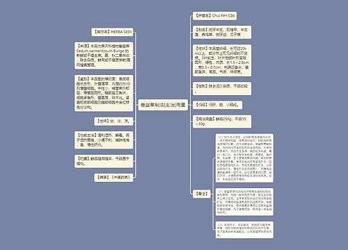 垂盆草制法|主治|用量