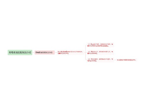 青霉素液的配制法介绍