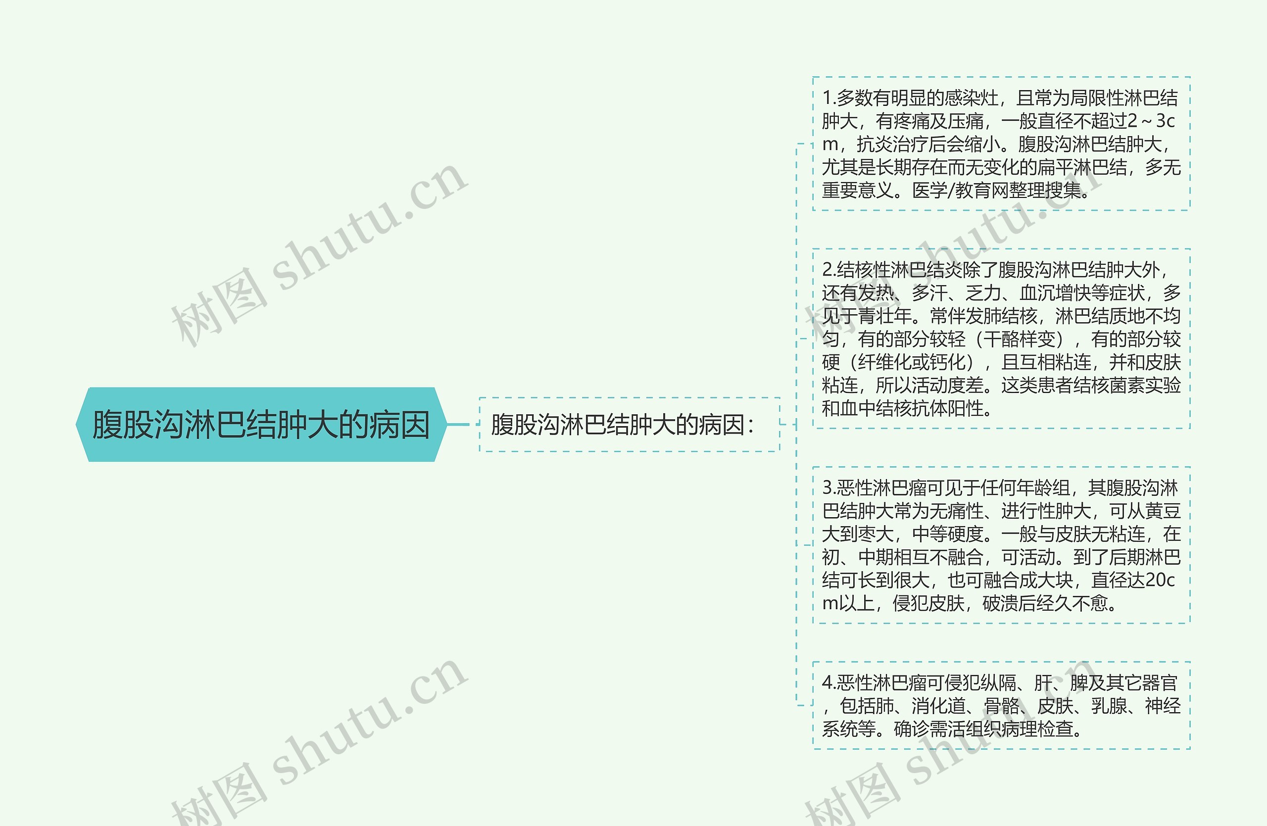 腹股沟淋巴结肿大的病因思维导图