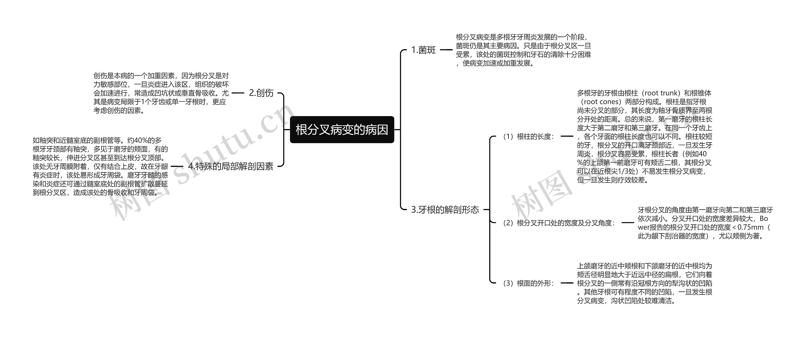 根分叉病变的病因