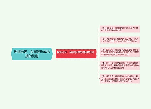 树脂与牙、金属等形成粘接的机制