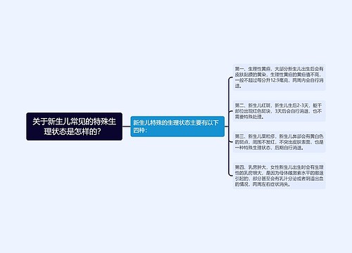 关于新生儿常见的特殊生理状态是怎样的？