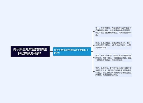 关于新生儿常见的特殊生理状态是怎样的？