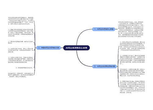 合同主体资格怎么审查