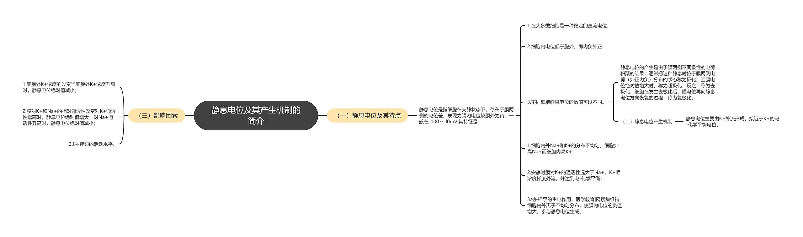 静息电位及其产生机制的简介 静息电位及其产生机制的简介