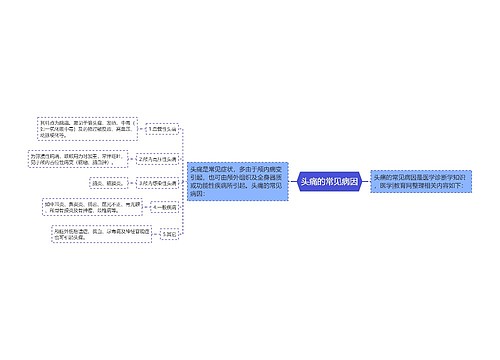 头痛的常见病因