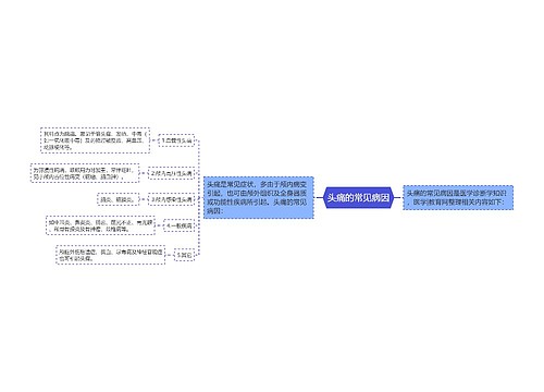 头痛的常见病因