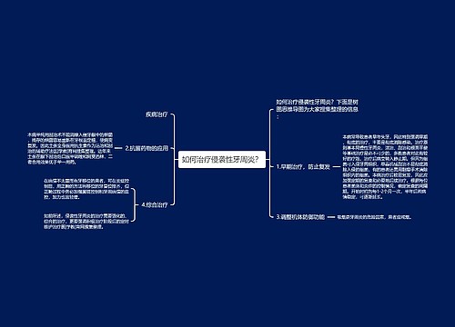 如何治疗侵袭性牙周炎？