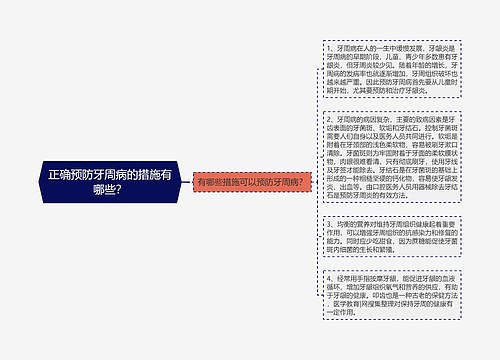 正确预防牙周病的措施有哪些？