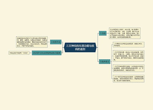 三叉神经的生理功能与疾病的鉴别