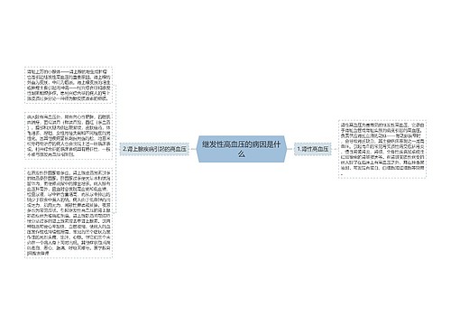 继发性高血压的病因是什么