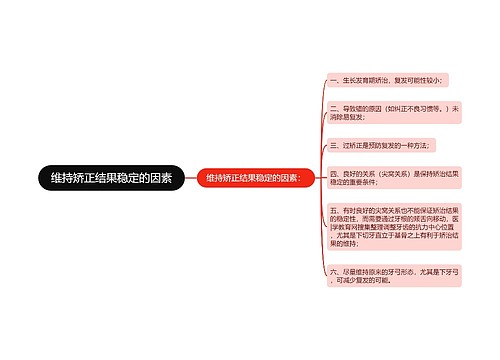 维持矫正结果稳定的因素