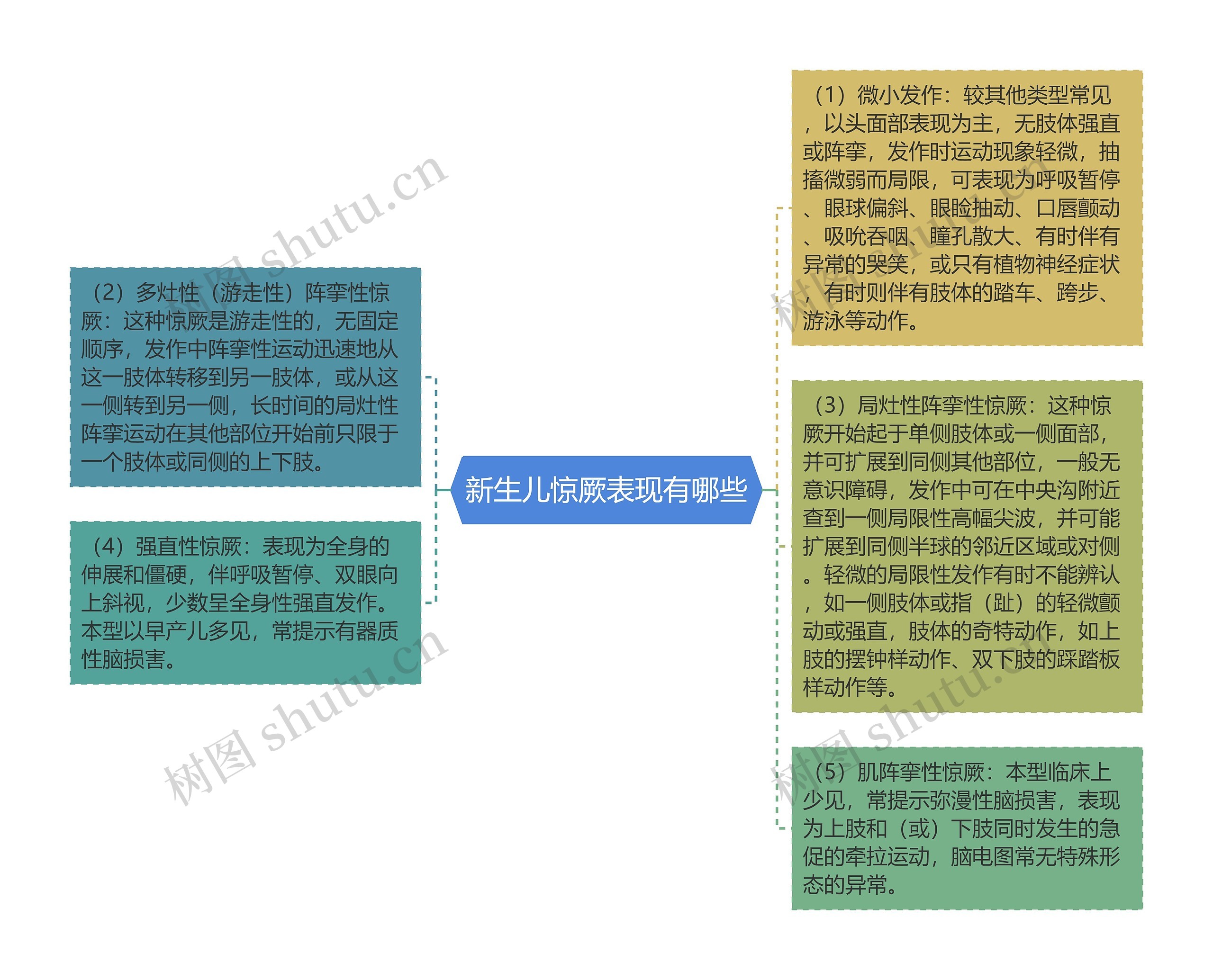 新生儿惊厥表现有哪些思维导图