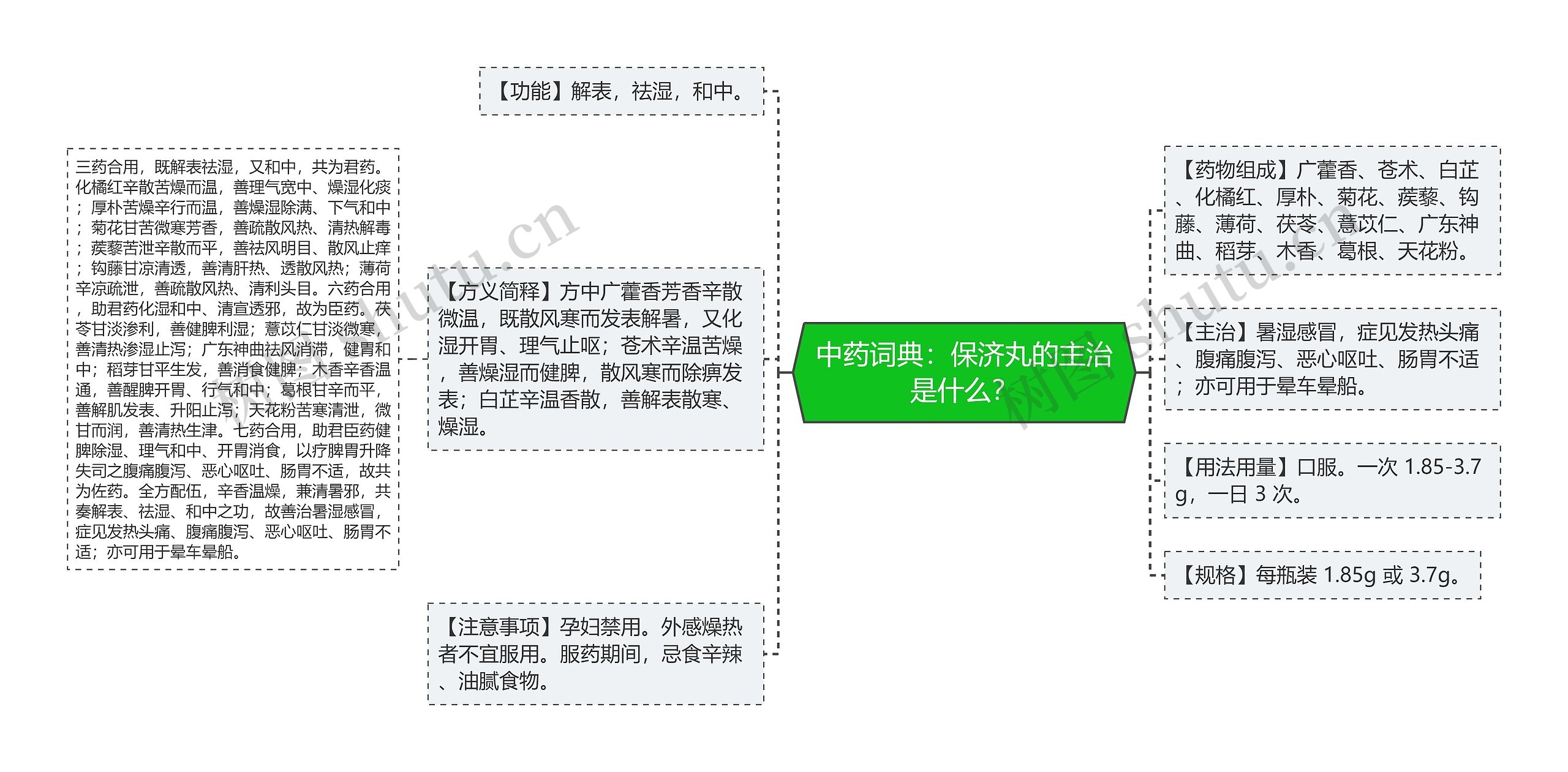 中药词典：保济丸的主治是什么？