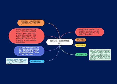 夏季肠胃不适的推拿按摩方法