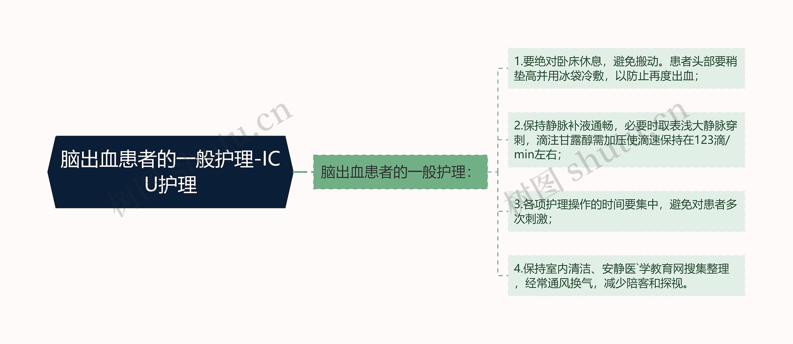 脑出血患者的一般护理-ICU护理思维导图