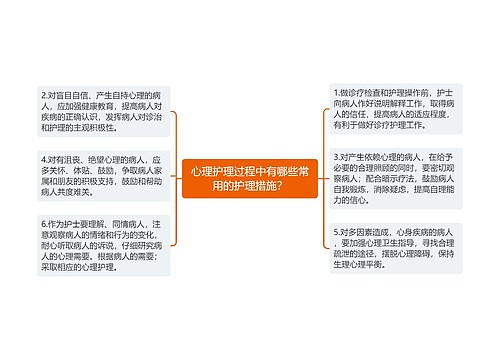 心理护理过程中有哪些常用的护理措施？