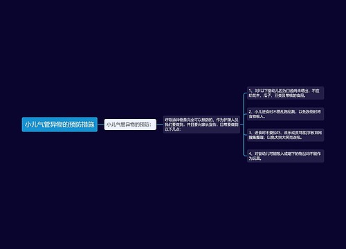 小儿气管异物的预防措施