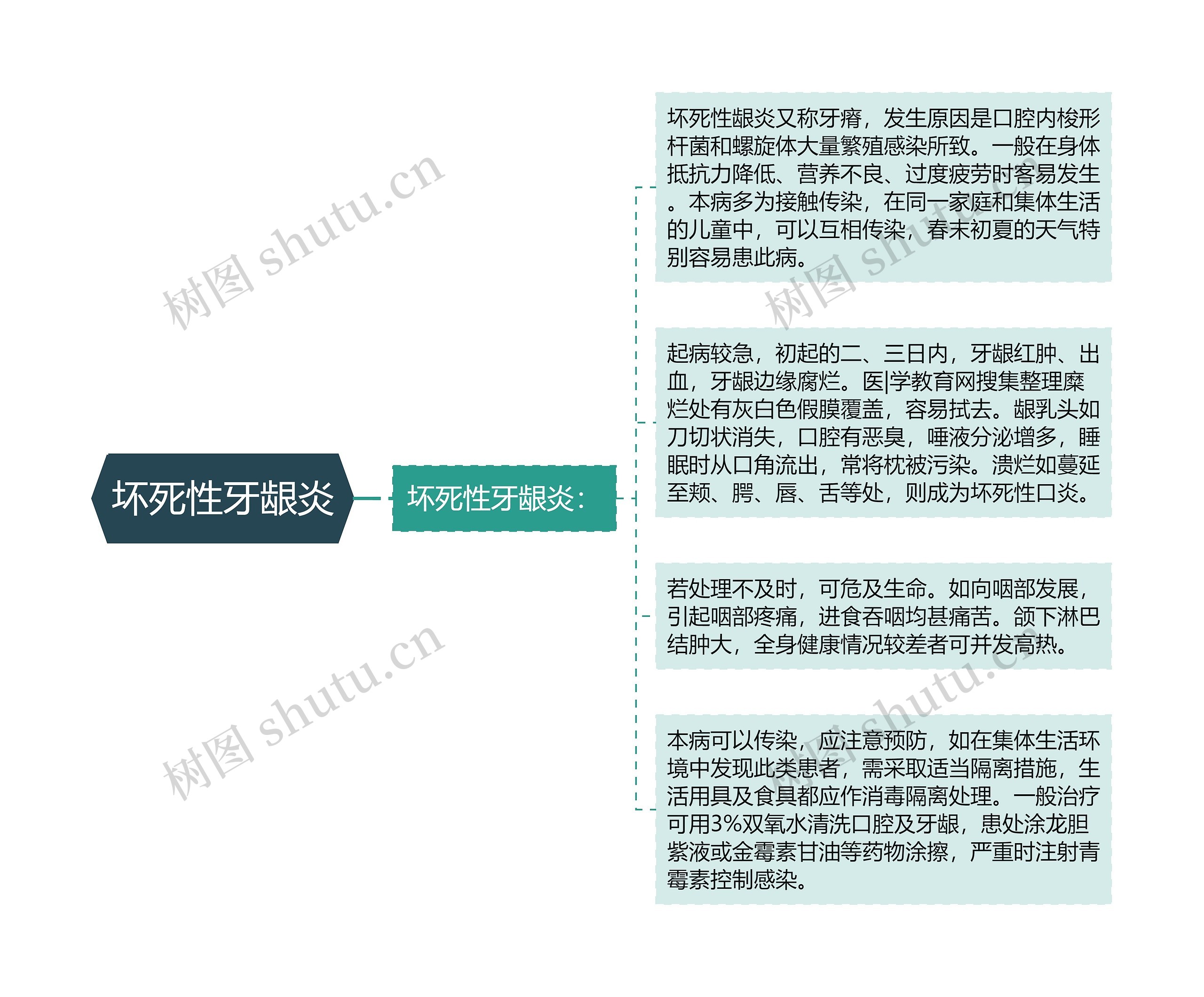 坏死性牙龈炎思维导图