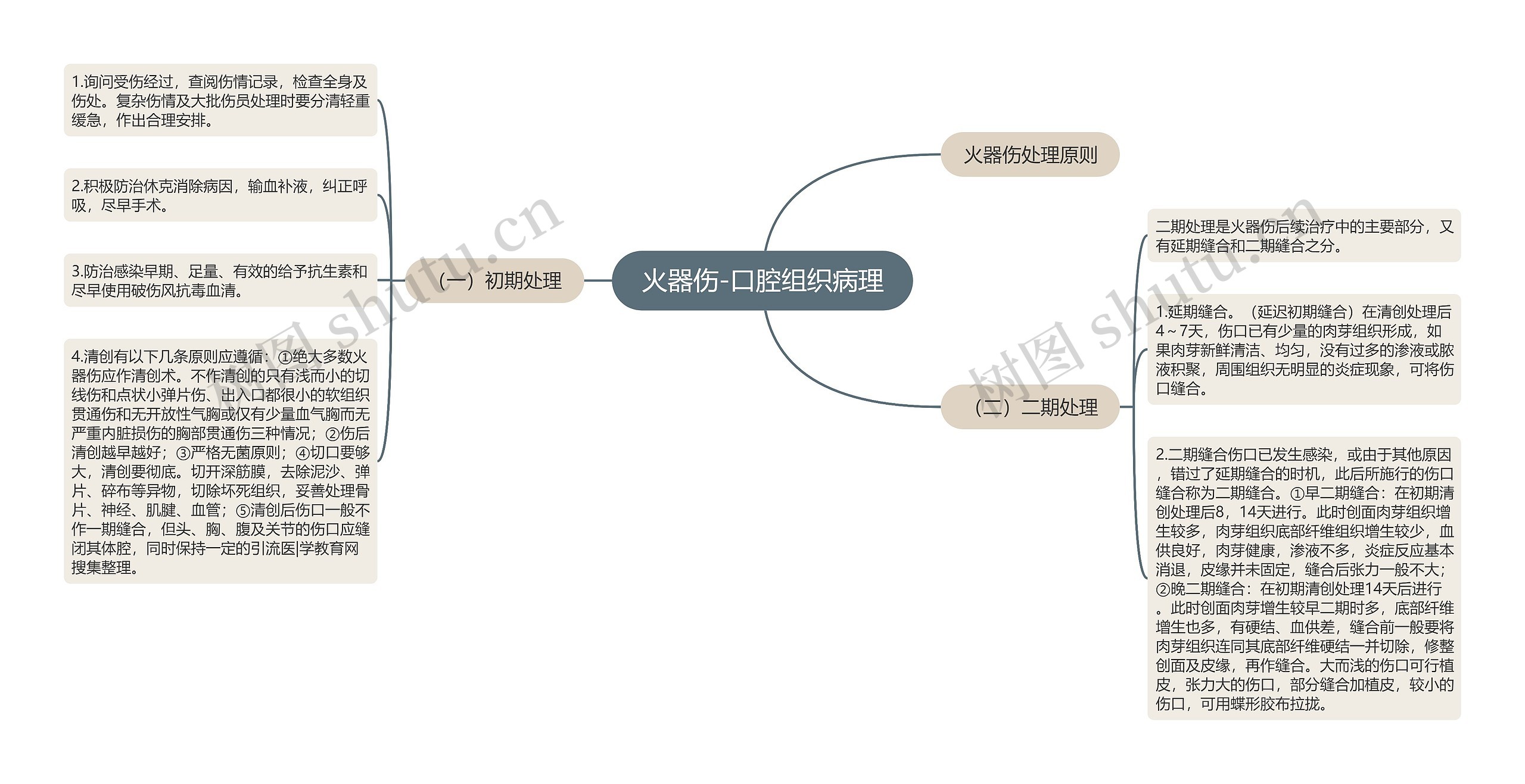 火器伤-口腔组织病理思维导图