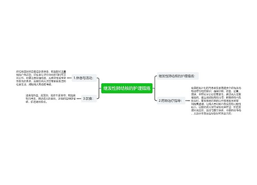 继发性肺结核的护理措施