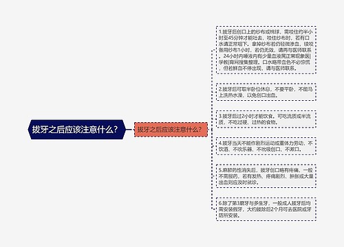 拔牙之后应该注意什么？