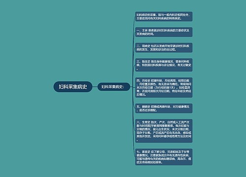 妇科采集病史