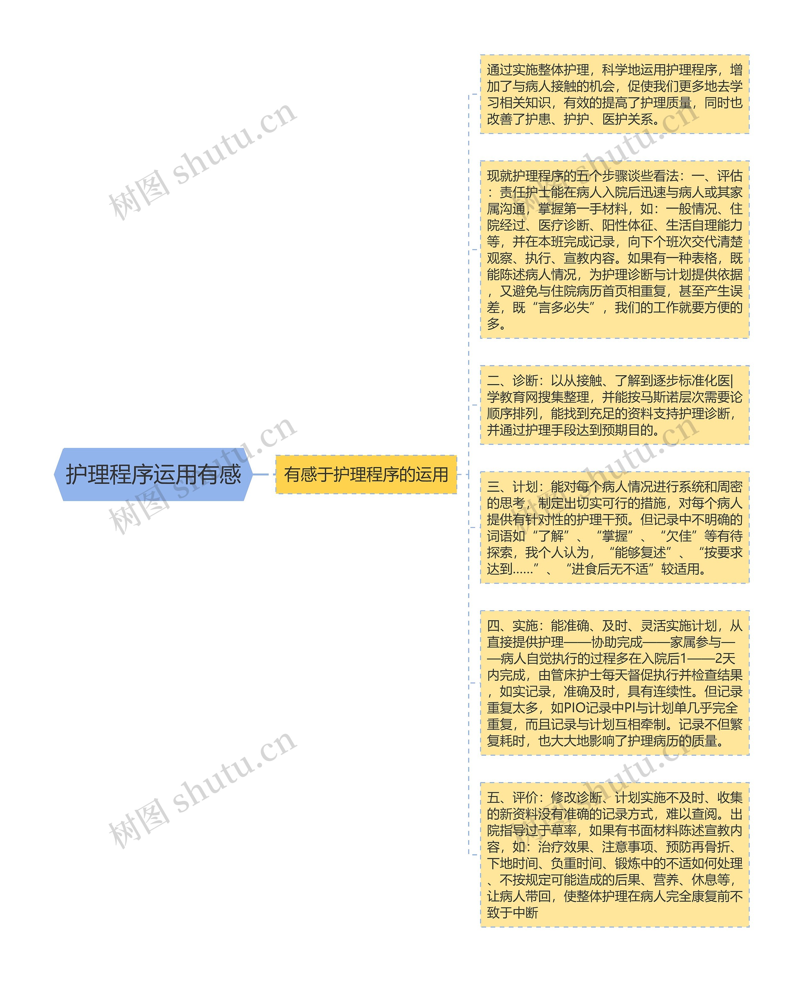 护理程序运用有感思维导图