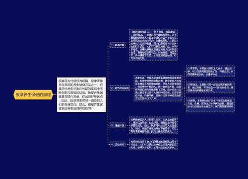 按摩养生保健的原理