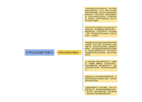 日常社区家庭护肾要点