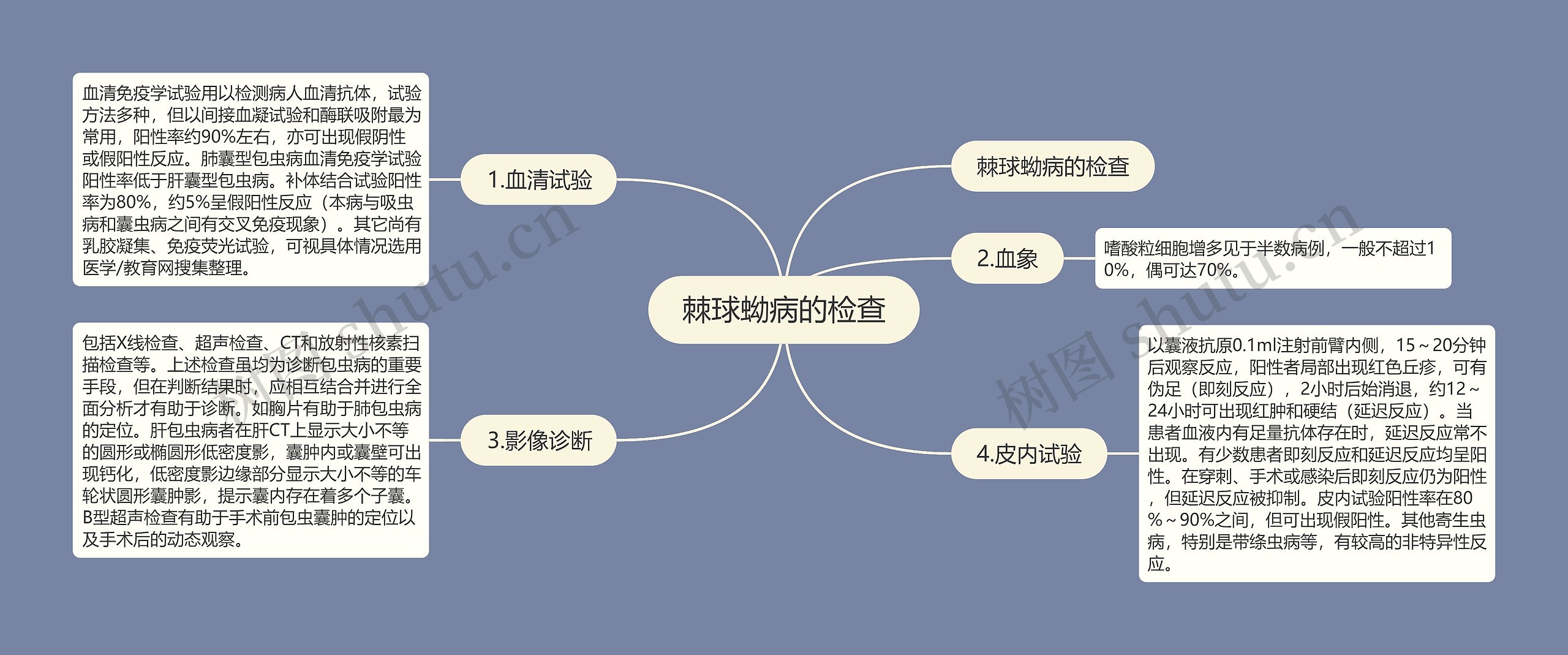 棘球蚴病的检查思维导图