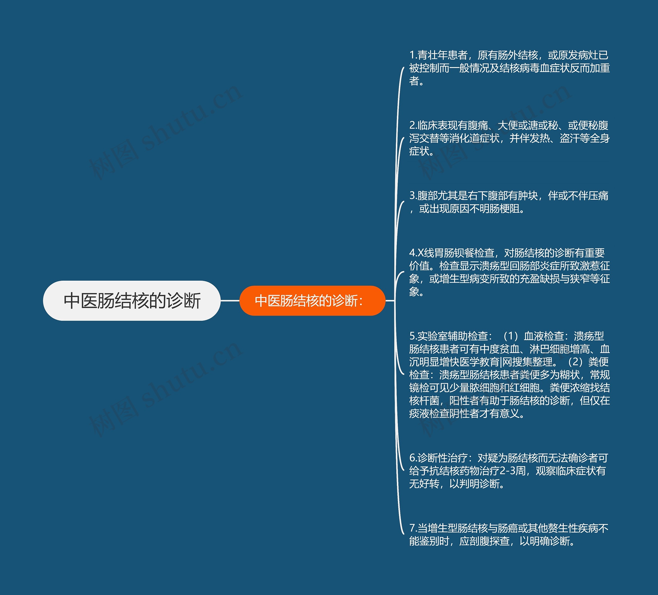 中医肠结核的诊断思维导图